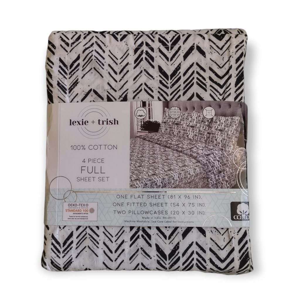 Full Sheet Set 100% Cotton, Tribal Print. New
